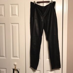 Faux leather pants